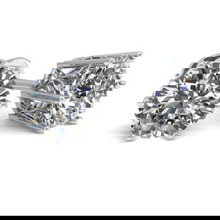 1.05 ctw VS/SI Diamond Stud Art Deco Earrings 14k White Gold: 1.05 ctw VS/SI Diamond Stud Art Deco Earrings 14k White Gold 1.05 ctw VS/SI Diamond Stud Art Deco Earrings 14k White Gold Designer Brand Luxury Jewelrymade in the USA Suggested Retail Price: $7900 .It
