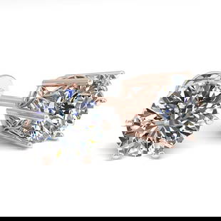 1.50 ctw VS/SI Diamond Stud Art Deco Earrings 14k Rose Gold: 1.50 ctw VS/SI Diamond Stud Art Deco Earrings 14k Rose Gold 1.50 ctw VS/SI Diamond Stud Art Deco Earrings 14k Rose Gold Designer Brand Luxury Jewelrymade in the USA Suggested Retail Price: $12800 .Ite