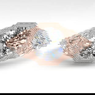 1.50 ctw VS/SI Diamond Solitaire Ring Art Deco 14k Rose Gold: 1.50 ctw VS/SI Diamond Solitaire Ring Art Deco 14k Rose Gold 1.50 ctw VS/SI Diamond Solitaire Ring Art Deco 14k Rose Gold Designer Brand Luxury Jewelrymade in the USA Suggested Retail Price: $31750 .I