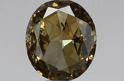 Loose Diamond - OVAL 0.24ct Fancy Dark Brown Greenish Yellow