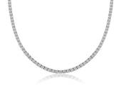 14K White Gold Lab Grown Diamond 38.28 Ct.Tw. 17 inch Basket 4 Prong