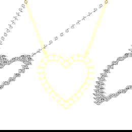 10K Yellow Gold 1/4 Ct.Tw. Diamond Heart Necklace