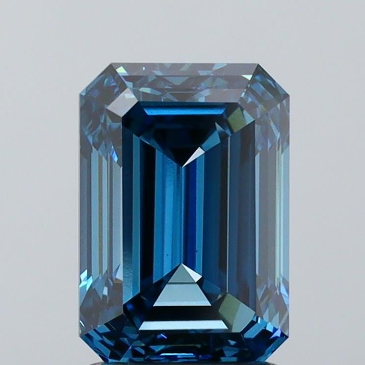 Loose Diamond - EMERALD 2.07ct Fancy Vivid Blue VVS2 (1 of 1)