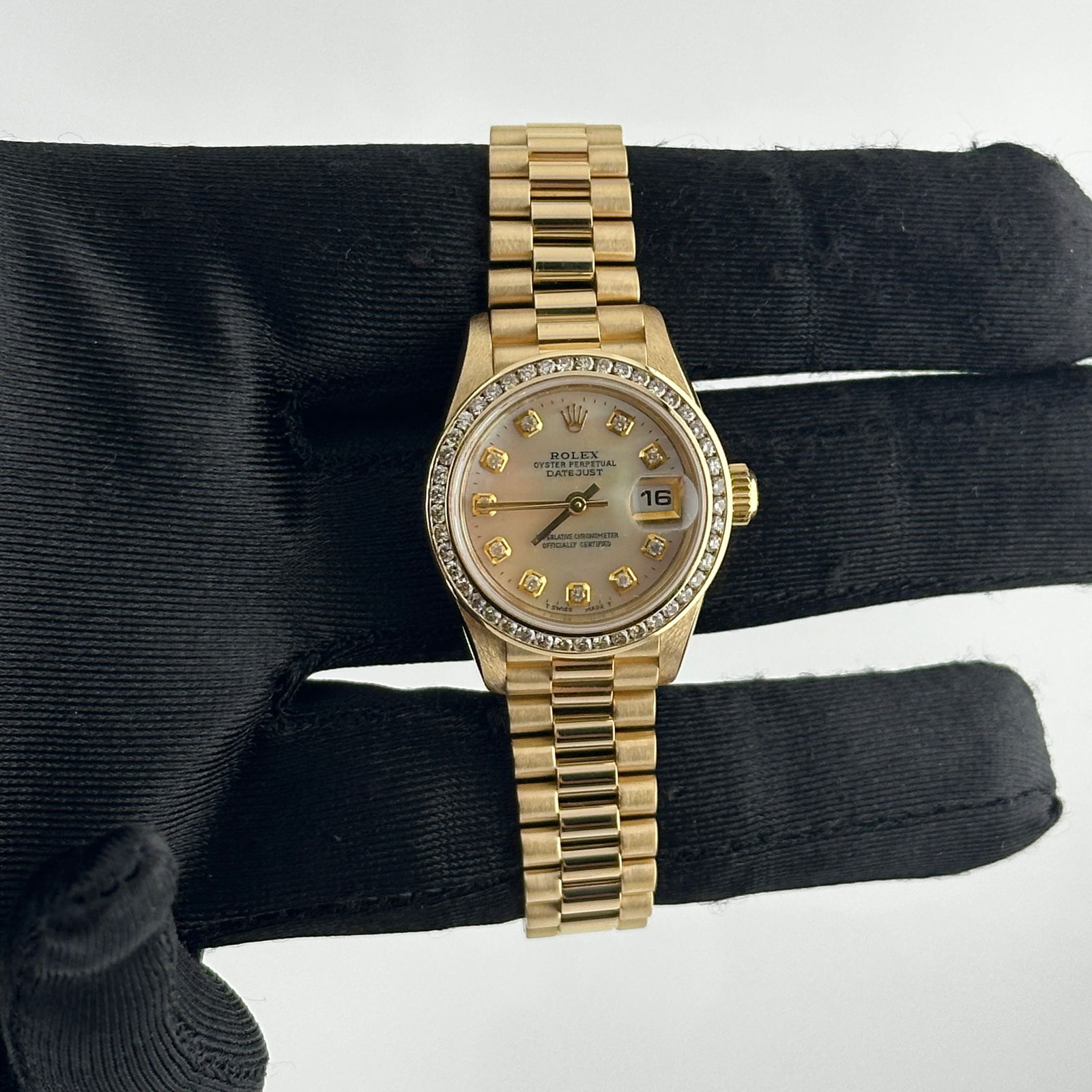 Rolex Datejust President 79178 Ladies 18k YG White MOP Diamond Dial (1 of 3)