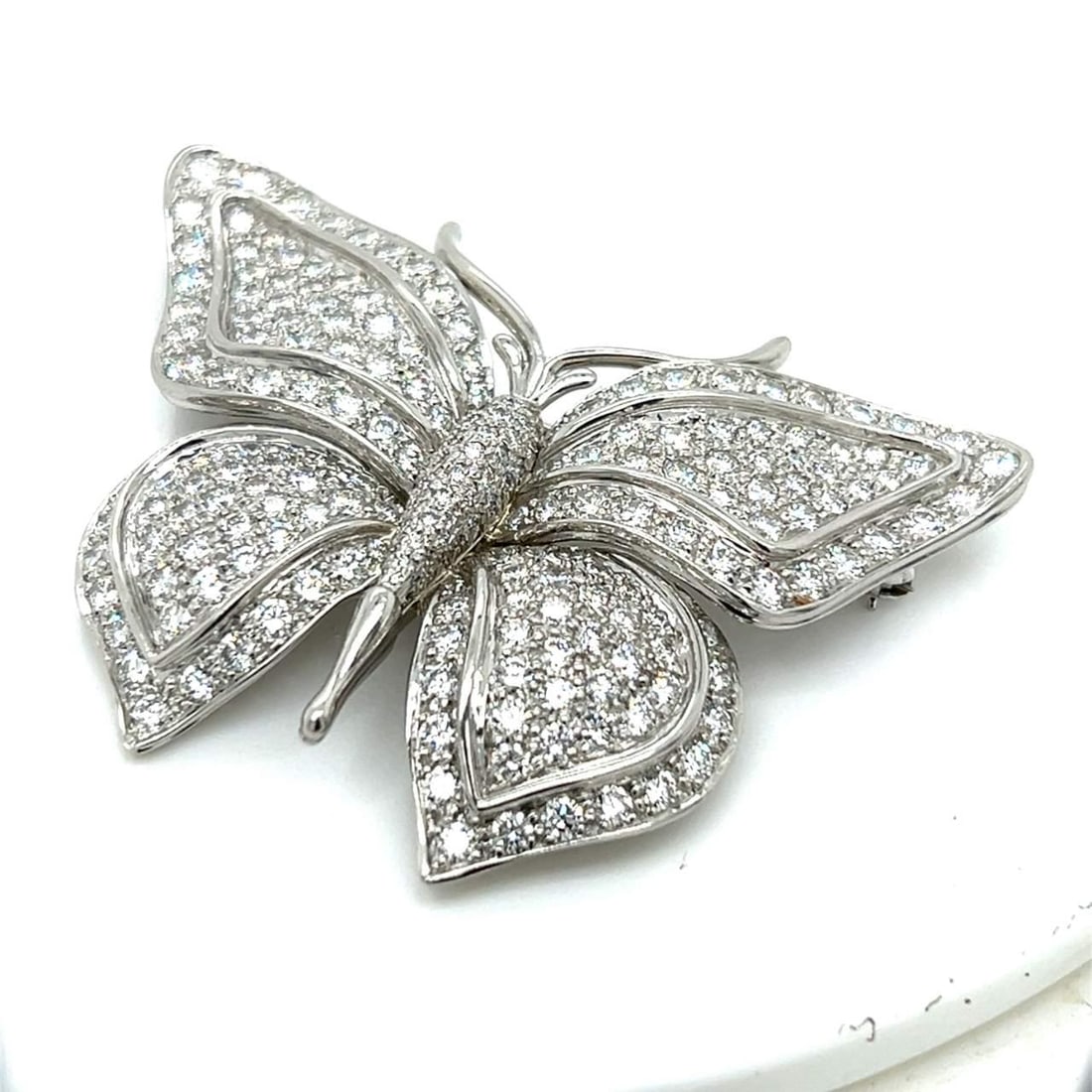 TIFFANY & CO. Platinum Butterfly Brooch 6.50 Ct Diamonds D-F VVS-VS (1 of 5)