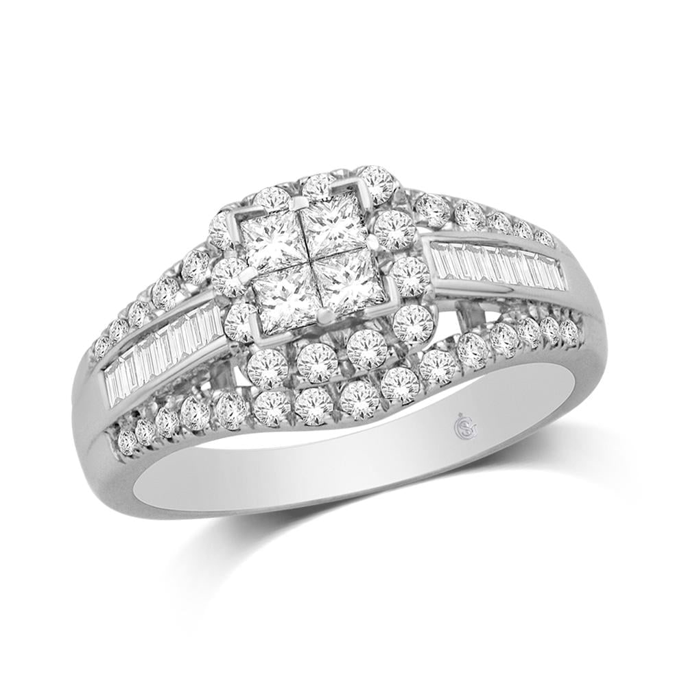 10K White Gold 1 Ct.Tw. Diamond Engagement Ring (1 of 4)
