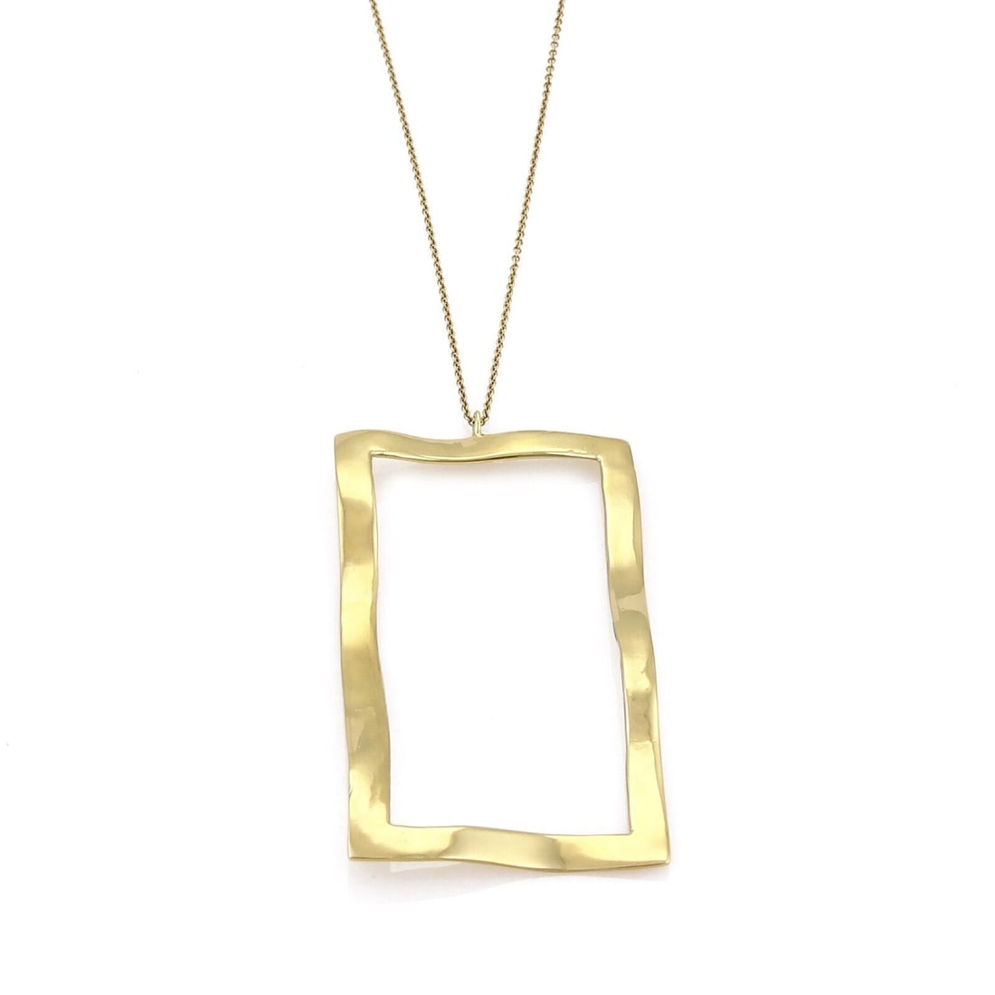 Ippolita 18k Yellow Gold Open Wave Pendant Necklace: Ippolita 18k Yellow Gold Open Wave Pendant Necklace The Ippolita Window 18k Yellow Gold Open Wave Pendant Necklace is an exquisite piece of fine jewelry that epitomizes elegance and craftsmanship. Cra