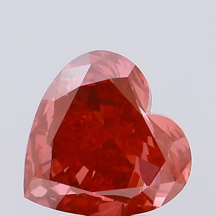 Loose Diamond - HEART 3.3ct Fancy Vivid Red VS1 (1 of 1)