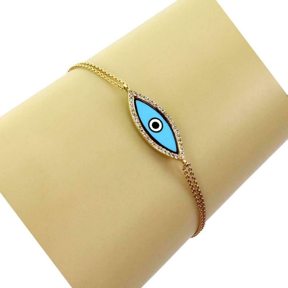 Aaron Basha 18k Yellow Gold Diamond Enamel Evil Eye Charm Bracelet: Aaron Basha 18k Yellow Gold Diamond Enamel Evil Eye Charm Bracelet The Aaron Basha 18k Yellow Gold Diamond & Enamel Evil Eye Charm Bracelet beautifully combines elegance with protective symbolism. Thi