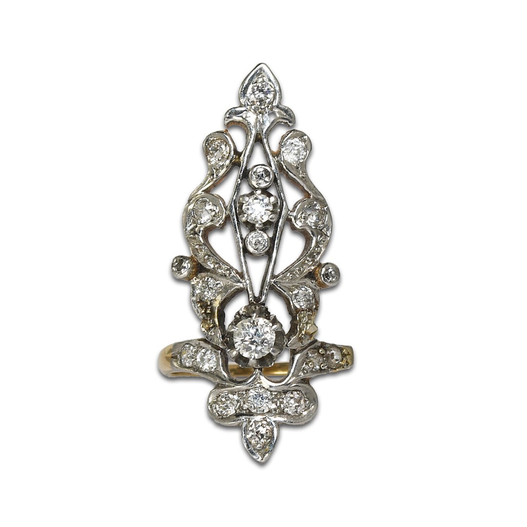 Rare Art Deco 14k Yellow Gold 1.0ct Diamond Cluster Ring Size 6.5: Rare Art Deco 14k Yellow Gold 1.0ct Diamond Cluster Ring Size 6.5 This stunning Art Deco ring is crafted from 14k yellow gold and features an exquisite arrangement of old European cut diamonds. With a