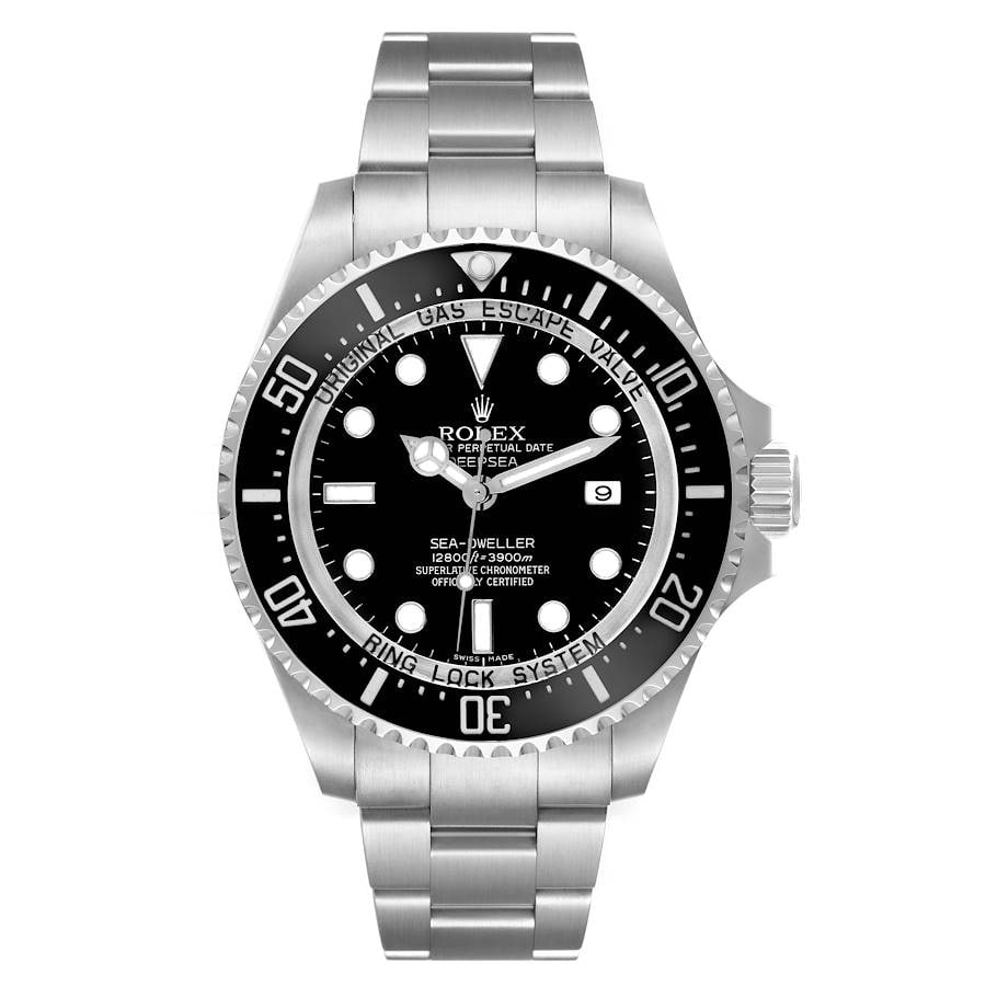 Rolex Deepsea 116660 Black Dial Ceramic Bezel Oyster Bracelet 2016 Warranty: Rolex Deepsea 116660 Black Dial Ceramic Bezel Oyster Bracelet 2016 Warranty This Rolex Deepsea features a striking black dial and is equipped with a ceramic bezel, making it a perfect choice for the d
