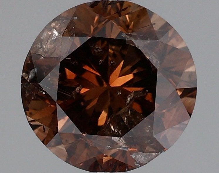 Loose Diamond - ROUND 1.87ct Fancy Dark Orangey Brown: Loose Diamond - ROUND 1.87ct Fancy Dark Orangey Brown Source: Natural Shape: ROUND Carats: 1.87 Color: Fancy Dark Orangey Brown Certification: GIA Video: