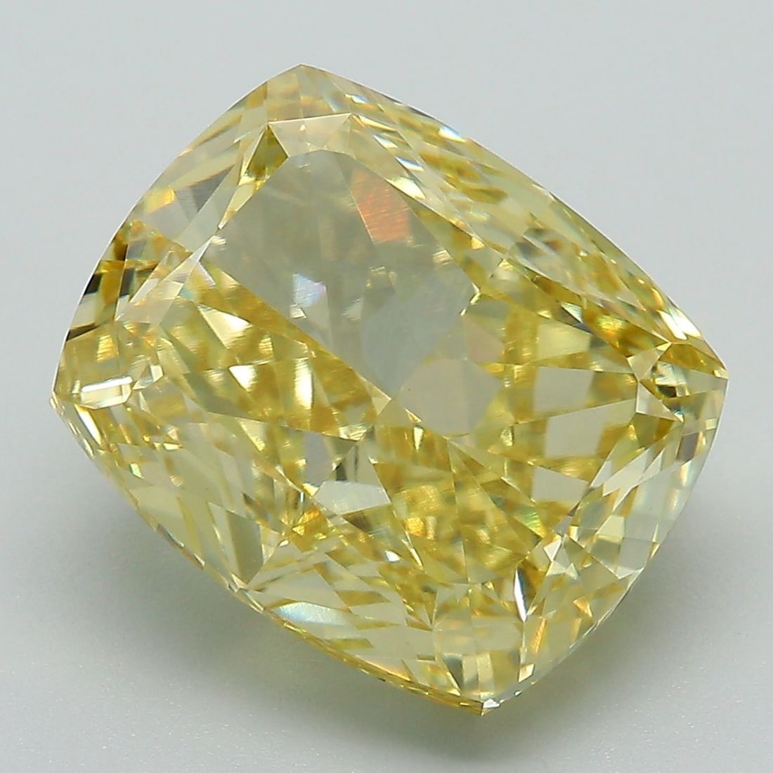 Loose Diamond - CUSHION MODIFIED 8.02ct Fancy Vivid Yellow VVS2: Loose Diamond - CUSHION MODIFIED 8.02ct Fancy Vivid Yellow VVS2 Source: This is a real non-mined Diamond that has been grown in a lab Shape: CUSHION MODIFIED Carats: 8.02 Color: Fancy Vivid Yellow Cer