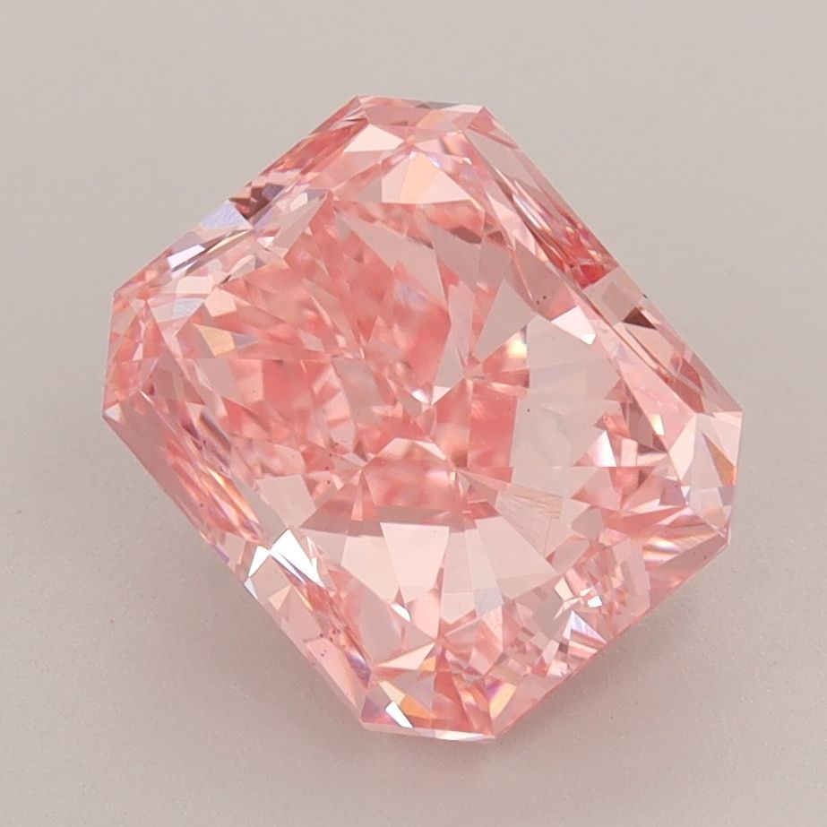 Loose Diamond - RADIANT 3.0ct Fancy Vivid Pink VS2: Loose Diamond - RADIANT 3.0ct Fancy Vivid Pink VS2 Source: This is a real non-mined Diamond that has been grown in a lab Shape: RADIANT Carats: 3.0 Color: Fancy Vivid Pink Certification: IGI Video: