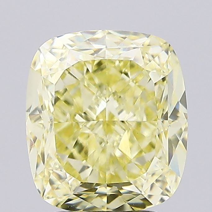 Loose Diamond - CUSHION MODIFIED 3.76ct Fancy Yellow VVS2: Loose Diamond - CUSHION MODIFIED 3.76ct Fancy Yellow VVS2 Source: This is a real non-mined Diamond that has been grown in a lab Shape: CUSHION MODIFIED Carats: 3.76 Color: Fancy Yellow Certification: