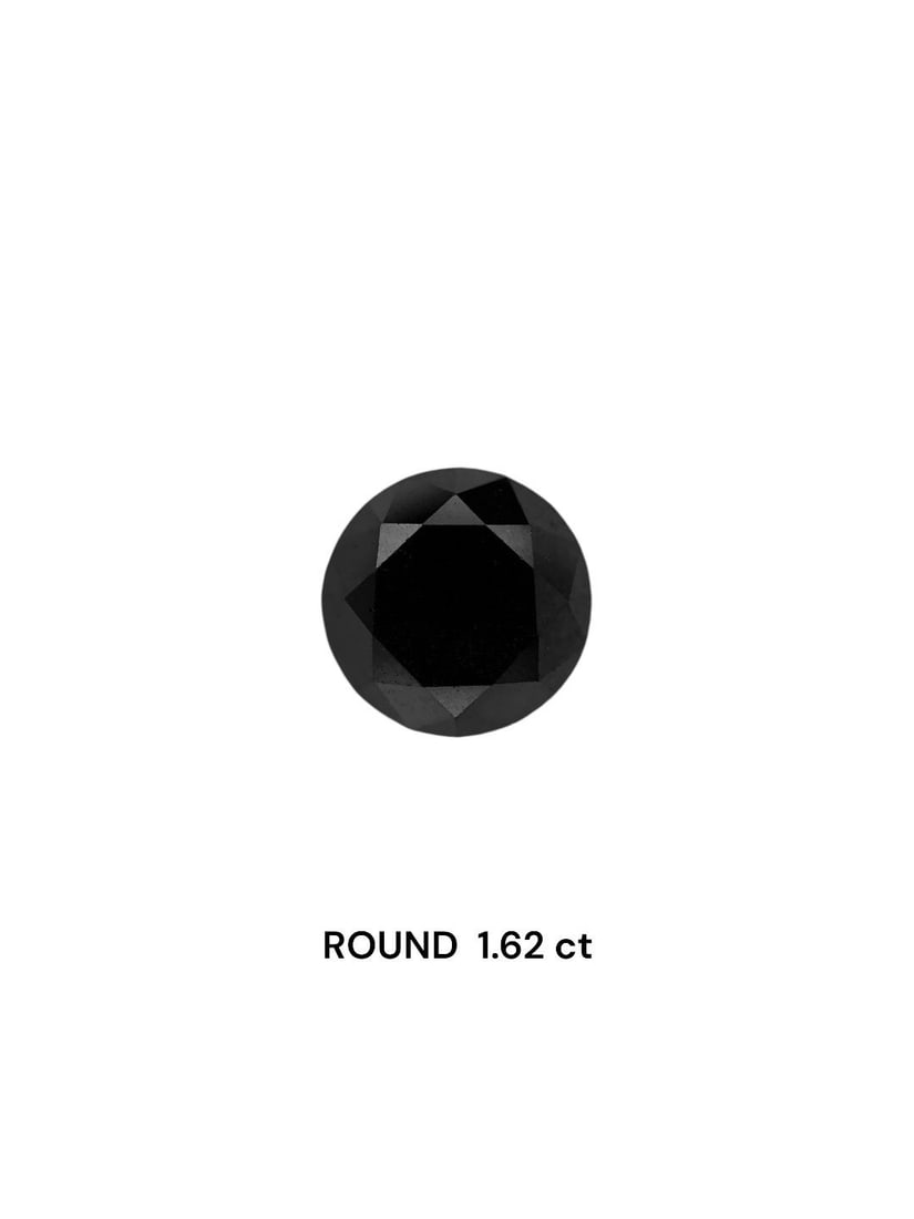 Loose Diamond - ROUND 1.62ct Black: Loose Diamond - ROUND 1.62ct Black Source: Natural Shape: ROUND Carats: 1.62 Color: Black Certification: IGI Video: