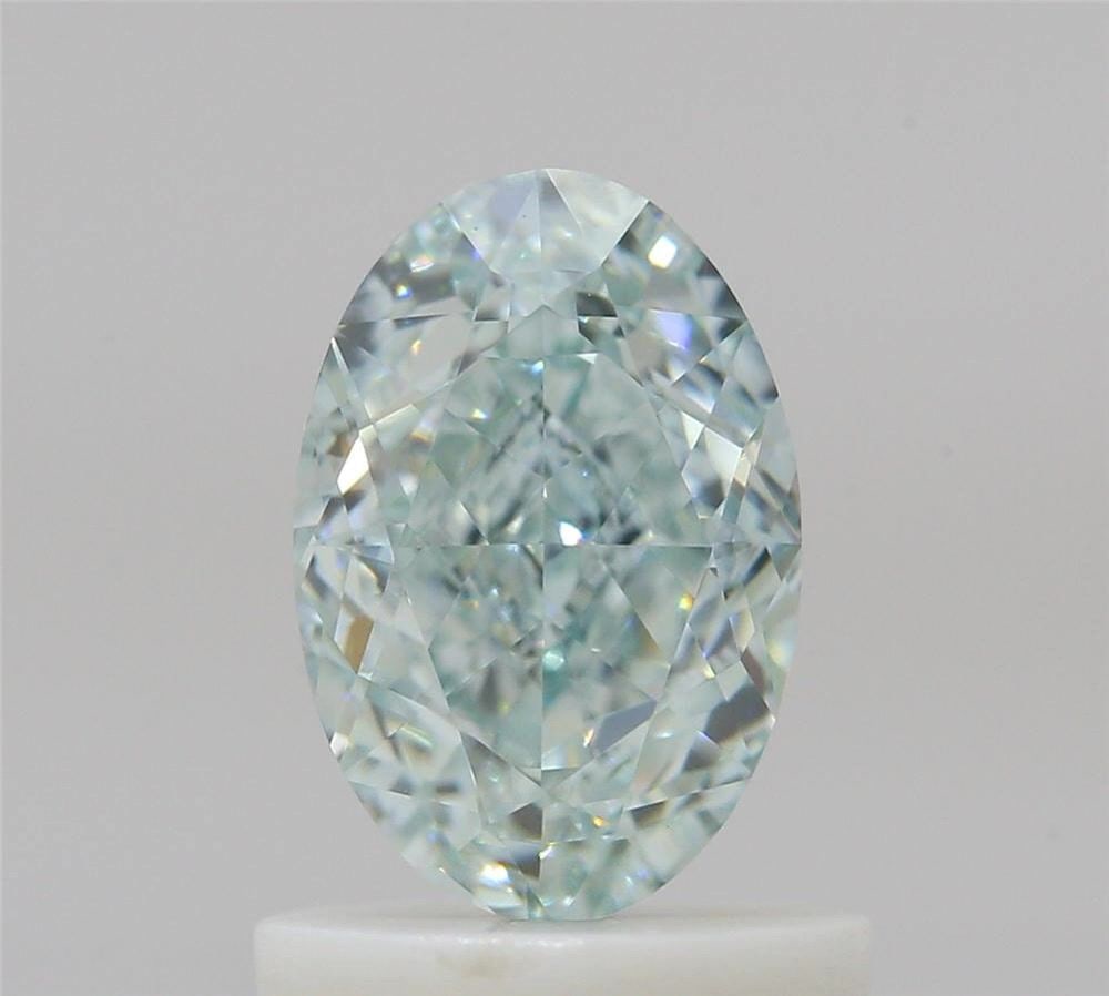 Loose Diamond - OVAL 1.01ct Fancy Blueish Green VVS1: Loose Diamond - OVAL 1.01ct Fancy Blueish Green VVS1 Source: Natural Shape: OVAL Carats: 1.01 Color: Fancy Blueish Green Certification: GIA Video: