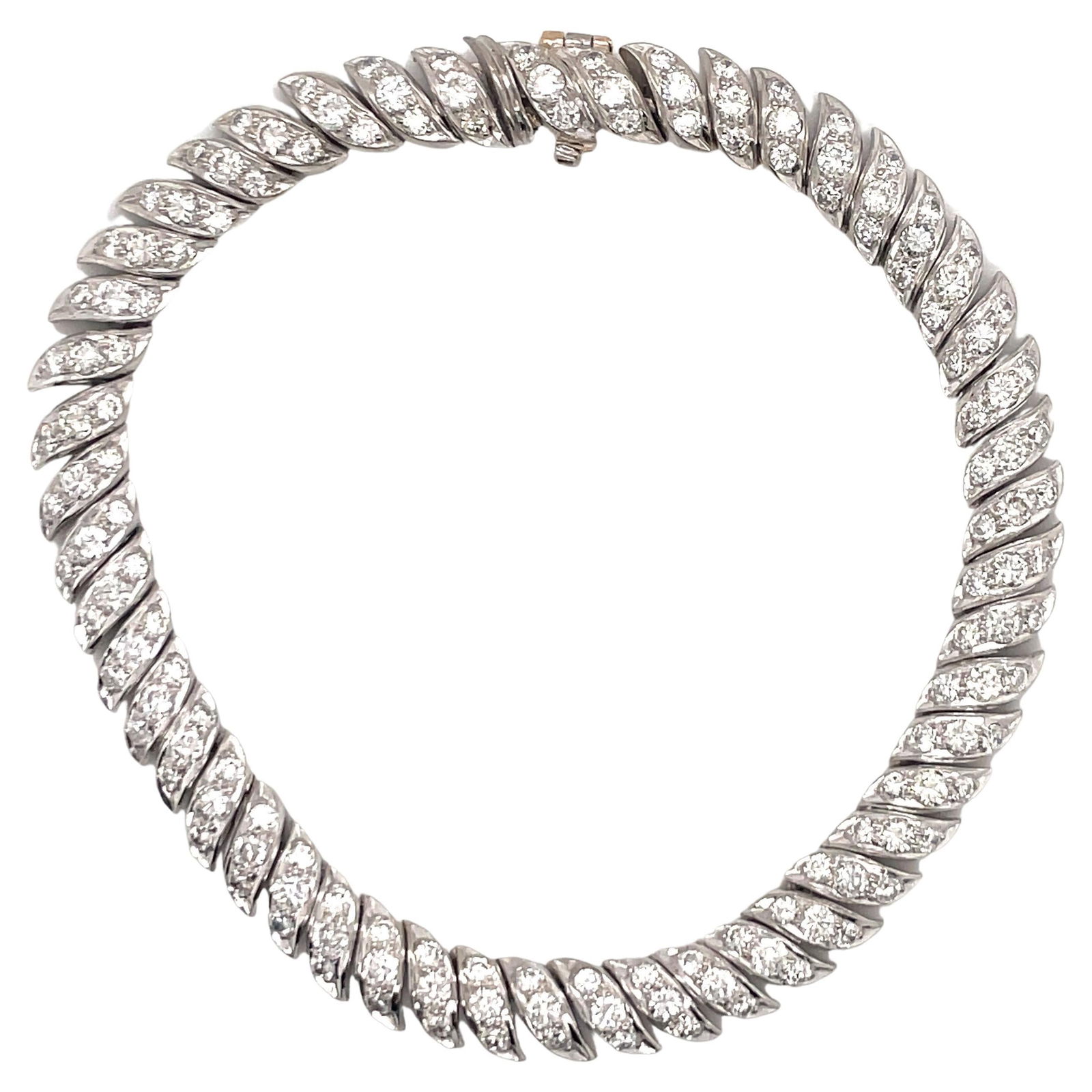 Harbor Diamonds 18K White Gold Flexible Diamond Bracelet 3 Carats (1 of 12)