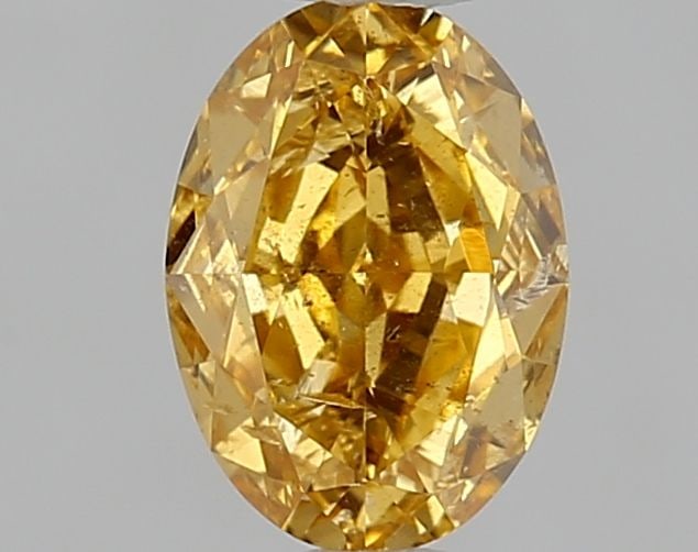 Loose Diamond - OVAL 0.7ct Fancy Intense Orange Yellow I1: Loose Diamond - OVAL 0.7ct Fancy Intense Orange Yellow I1 Source: Natural Shape: OVAL Carats: 0.7 Color: Fancy Intense Orange Yellow Certification: GIA Video: