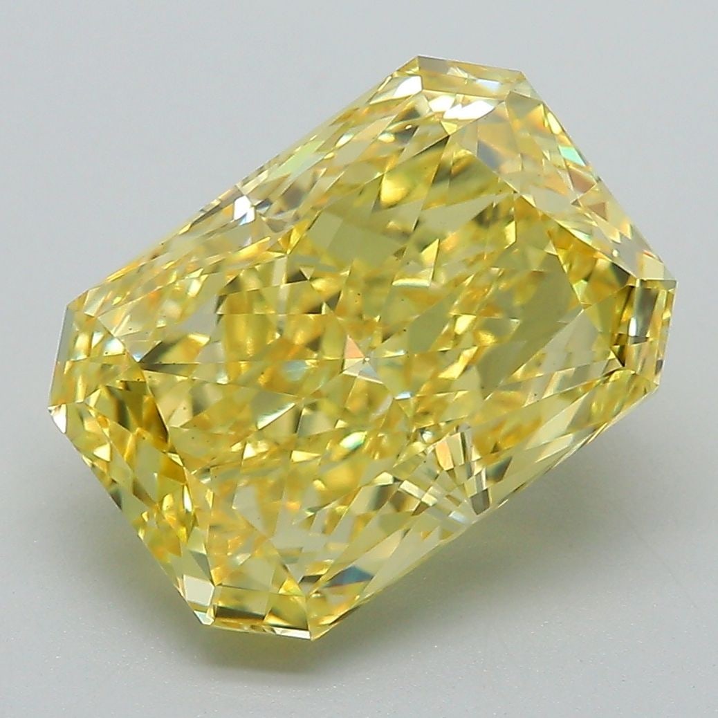 Loose Diamond - RADIANT 5.64ct Fancy Vivid Yellow VS1: Loose Diamond - RADIANT 5.64ct Fancy Vivid Yellow VS1 Source: This is a real non-mined Diamond that has been grown in a lab Shape: RADIANT Carats: 5.64 Color: Fancy Vivid Yellow Certification: IGI Vid