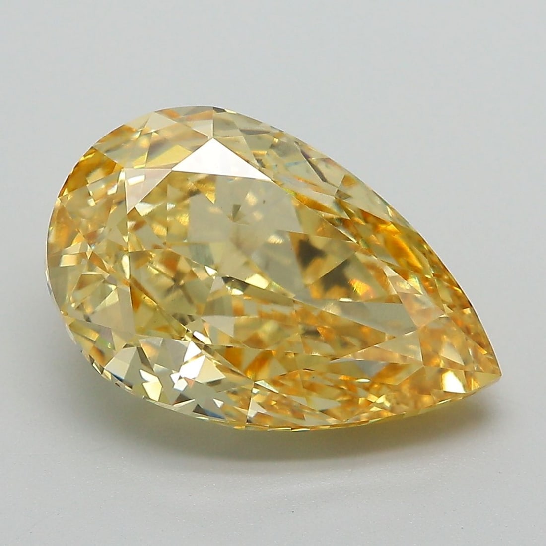 Loose Diamond - PEAR 6.08ct Fancy Intense Yellow VS1: Loose Diamond - PEAR 6.08ct Fancy Intense Yellow VS1 Source: This is a real non-mined Diamond that has been grown in a lab Shape: PEAR Carats: 6.08 Color: Fancy Intense Yellow Certification: IGI Video