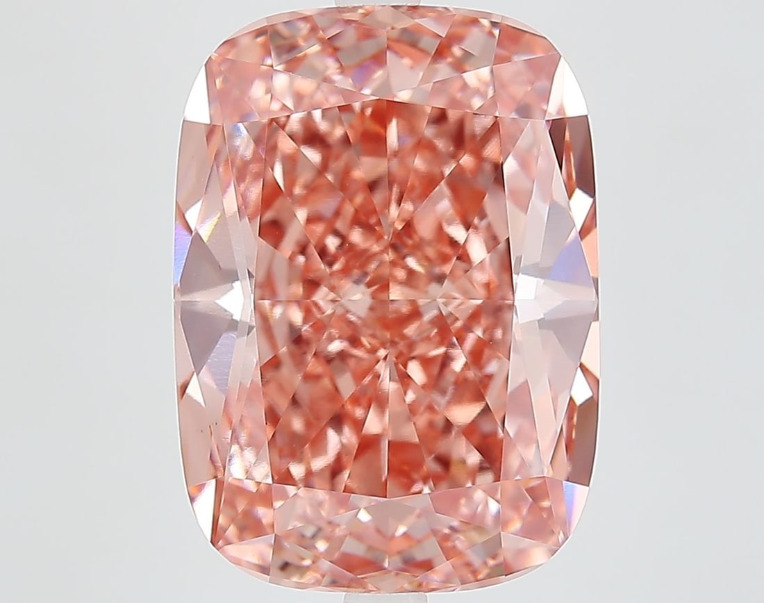 Loose Diamond - CUSHION MODIFIED 9.62ct Fancy Vivid Brownish Pink VVS2: Loose Diamond - CUSHION MODIFIED 9.62ct Fancy Vivid Brownish Pink VVS2 Source: This is a real non-mined Diamond that has been grown in a lab Shape: CUSHION MODIFIED Carats: 9.62 Color: Fancy Vivid Bro