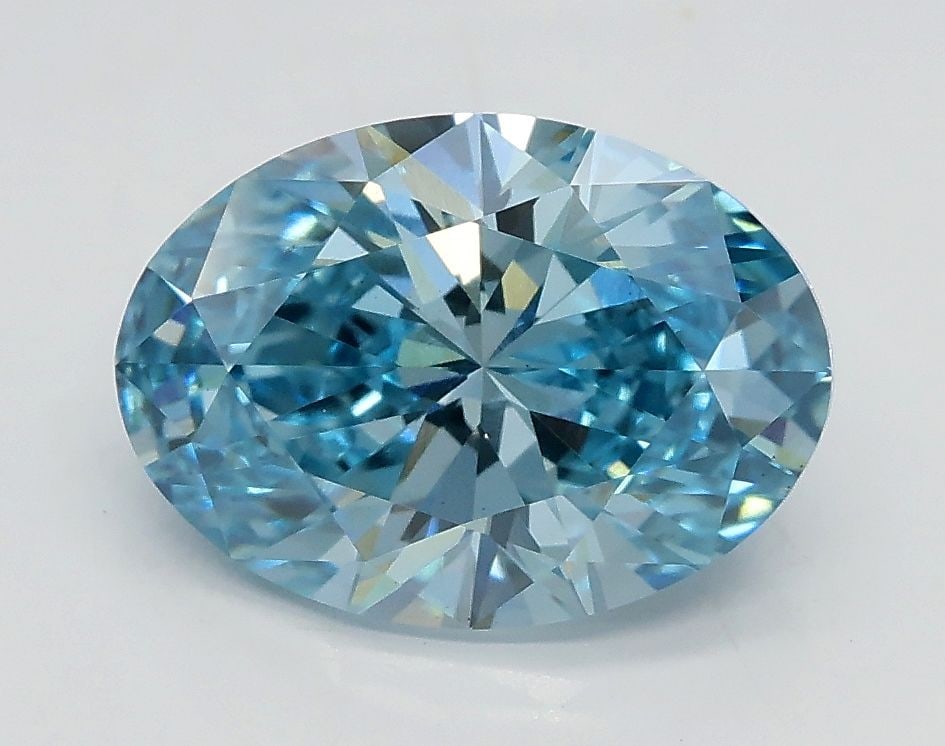 Loose Diamond - OVAL 2.01ct Fancy Vivid Blue VS1: Loose Diamond - OVAL 2.01ct Fancy Vivid Blue VS1 Source: This is a real non-mined Diamond that has been grown in a lab Shape: OVAL Carats: 2.01 Color: Fancy Vivid Blue Certification: IGI Video: