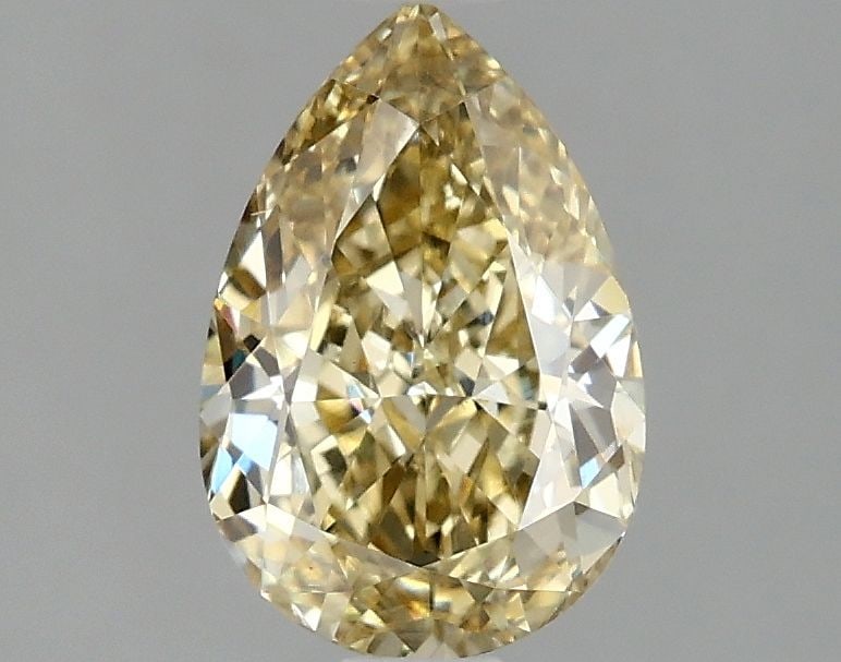 Loose Diamond - PEAR 1.51ct Fancy Yellow VS2: Loose Diamond - PEAR 1.51ct Fancy Yellow VS2 Source: This is a real non-mined Diamond that has been grown in a lab Shape: PEAR Carats: 1.51 Color: Fancy Yellow Certification: IGI Video: