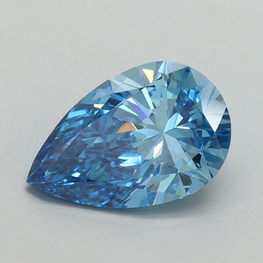 Loose Diamond - PEAR 1.5ct Fancy Vivid Blue VS1: Loose Diamond - PEAR 1.5ct Fancy Vivid Blue VS1 Source: This is a real non-mined Diamond that has been grown in a lab Shape: PEAR Carats: 1.5 Color: Fancy Vivid Blue Certification: IGI Video: