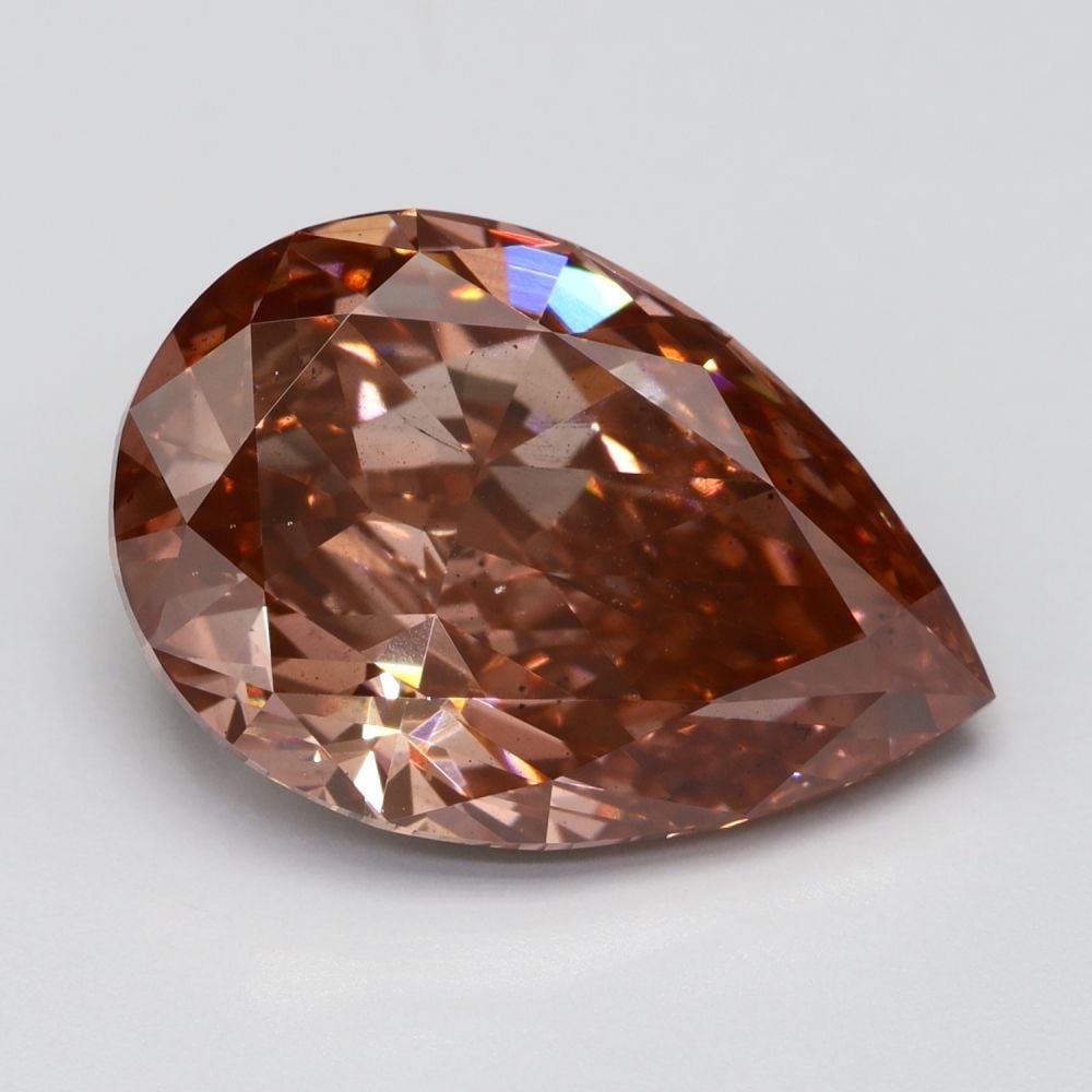 Loose Diamond - PEAR 4.03ct Fancy Vivid Reddish Pink VS2: Loose Diamond - PEAR 4.03ct Fancy Vivid Reddish Pink VS2 Source: This is a real non-mined Diamond that has been grown in a lab Shape: PEAR Carats: 4.03 Color: Fancy Vivid Reddish Pink Certification: N