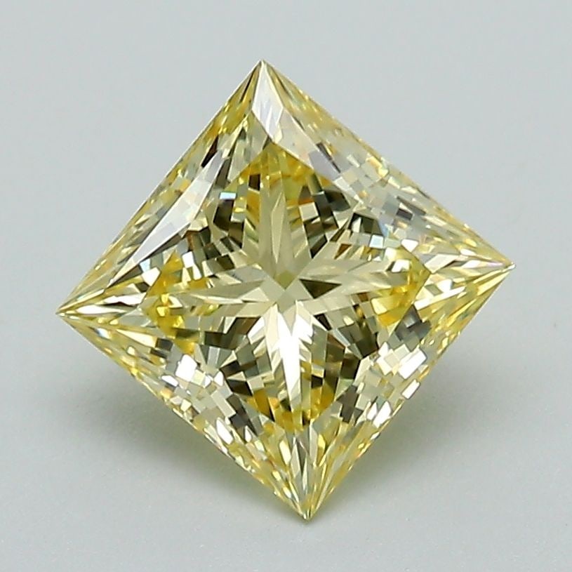 Loose Diamond - PRINCESS 1.61ct Fancy Intense Yellow VS1: Loose Diamond - PRINCESS 1.61ct Fancy Intense Yellow VS1 Source: This is a real non-mined Diamond that has been grown in a lab Shape: PRINCESS Carats: 1.61 Color: Fancy Intense Yellow Certification: I