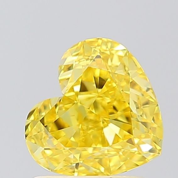 Loose Diamond - HEART 1.31ct Fancy Vivid Yellow VS1: Loose Diamond - HEART 1.31ct Fancy Vivid Yellow VS1 Source: This is a real non-mined Diamond that has been grown in a lab Shape: HEART Carats: 1.31 Color: Fancy Vivid Yellow Certification: IGI Video: