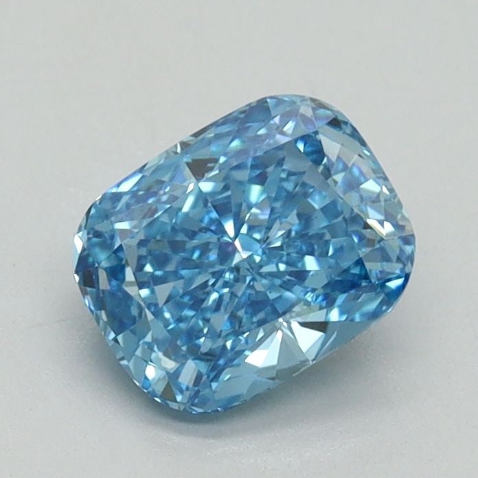 Loose Diamond - CUSHION MODIFIED 0.9ct Fancy Vivid Blue VS1: Loose Diamond - CUSHION MODIFIED 0.9ct Fancy Vivid Blue VS1 Source: This is a real non-mined Diamond that has been grown in a lab Shape: CUSHION MODIFIED Carats: 0.9 Color: Fancy Vivid Blue Certificat