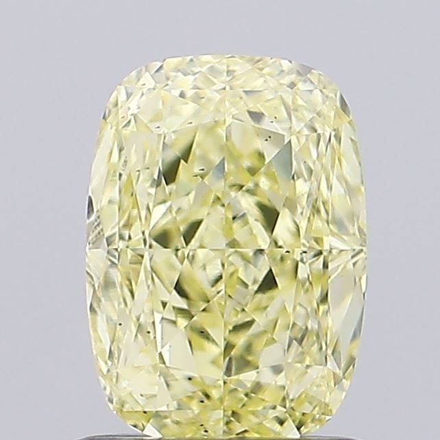 Loose Diamond - CUSHION MODIFIED 1.06ct Fancy Yellow VS1: Loose Diamond - CUSHION MODIFIED 1.06ct Fancy Yellow VS1 Source: This is a real non-mined Diamond that has been grown in a lab Shape: CUSHION MODIFIED Carats: 1.06 Color: Fancy Yellow Certification: I