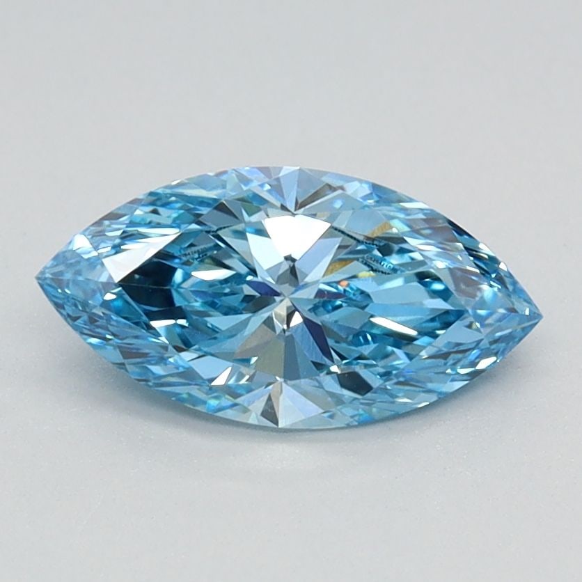 Loose Diamond - MARQUISE 0.75ct Fancy Vivid Blue VVS2: Loose Diamond - MARQUISE 0.75ct Fancy Vivid Blue VVS2 Source: This is a real non-mined Diamond that has been grown in a lab Shape: MARQUISE Carats: 0.75 Color: Fancy Vivid Blue Certification: IGI Vide