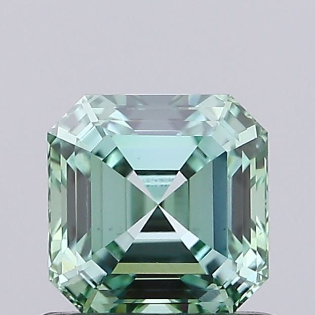 Loose Diamond - ASSCHER 0.71ct Fancy Vivid Green VS1: Loose Diamond - ASSCHER 0.71ct Fancy Vivid Green VS1 Source: This is a real non-mined Diamond that has been grown in a lab Shape: ASSCHER Carats: 0.71 Color: Fancy Vivid Green Certification: IGI Video