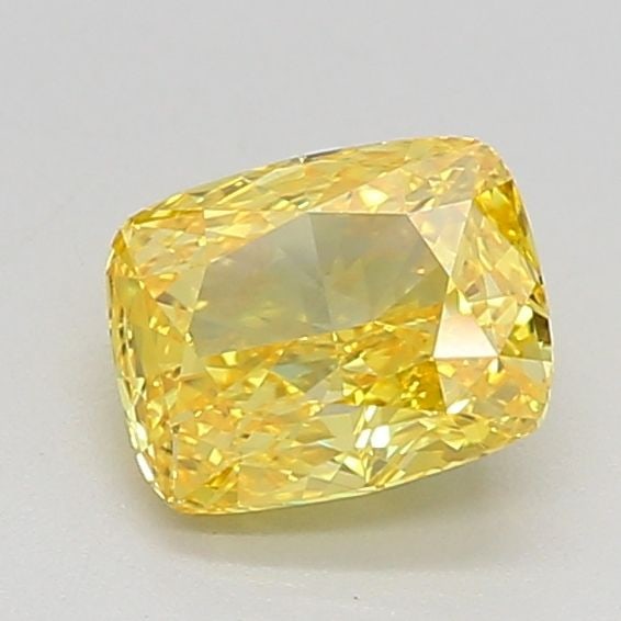 Loose Diamond - CUSHION BRILLIANT 0.73ct Fancy Vivid Yellow VVS2: Loose Diamond - CUSHION BRILLIANT 0.73ct Fancy Vivid Yellow VVS2 Source: This is a real non-mined Diamond that has been grown in a lab Shape: CUSHION BRILLIANT Carats: 0.73 Color: Fancy Vivid Yellow C
