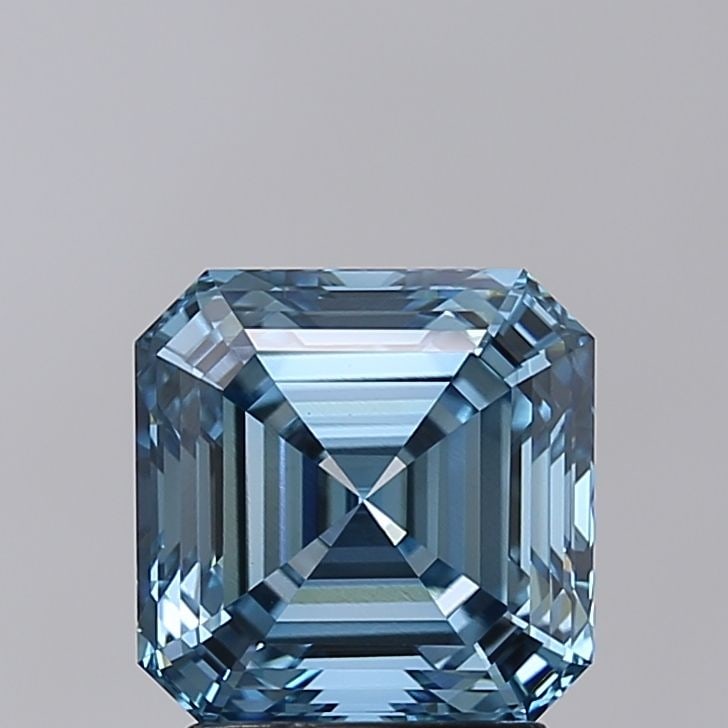Loose Diamond - ASSCHER 2.48ct Fancy Vivid Blue VVS2: Loose Diamond - ASSCHER 2.48ct Fancy Vivid Blue VVS2 Source: This is a real non-mined Diamond that has been grown in a lab Shape: ASSCHER Carats: 2.48 Color: Fancy Vivid Blue Certification: IGI Video: