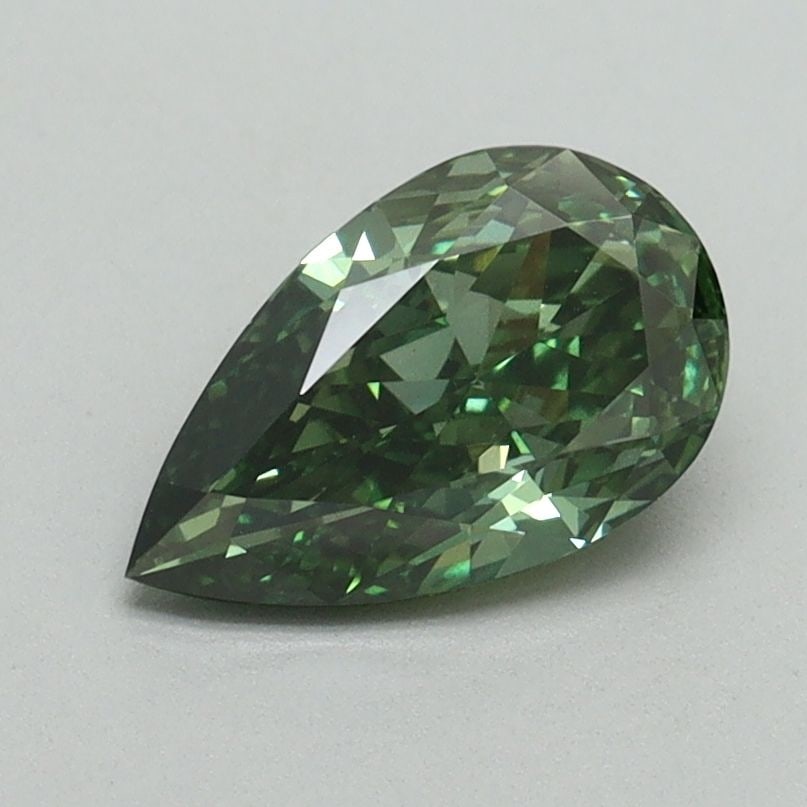 Loose Diamond - PEAR 1.04ct Fancy Vivid Green SI1: Loose Diamond - PEAR 1.04ct Fancy Vivid Green SI1 Source: This is a real non-mined Diamond that has been grown in a lab Shape: PEAR Carats: 1.04 Color: Fancy Vivid Green Certification: IGI Video: