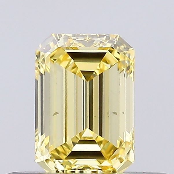 Loose Diamond - EMERALD 0.29ct Fancy Intense Yellow VS2: Loose Diamond - EMERALD 0.29ct Fancy Intense Yellow VS2 Source: This is a real non-mined Diamond that has been grown in a lab Shape: EMERALD Carats: 0.29 Color: Fancy Intense Yellow Certification: NON