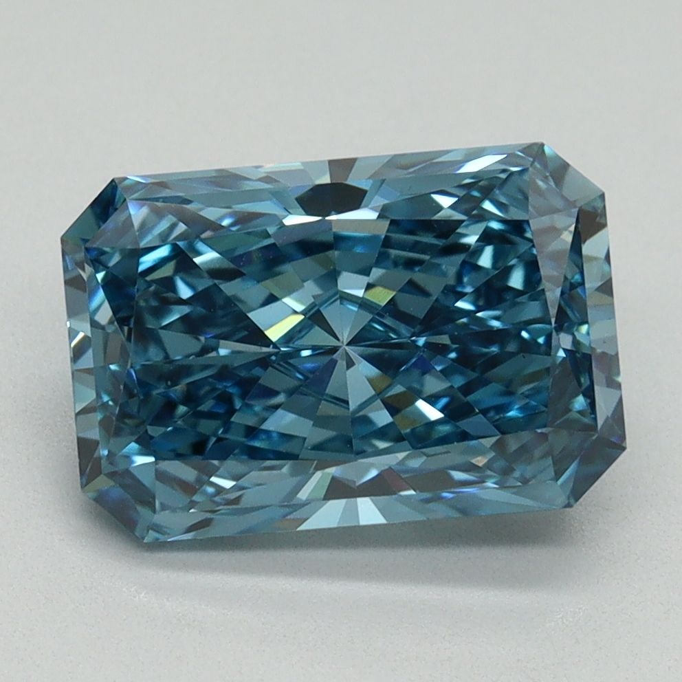 Loose Diamond - RADIANT 3.02ct Fancy Vivid Blue VS1: Loose Diamond - RADIANT 3.02ct Fancy Vivid Blue VS1 Source: This is a real non-mined Diamond that has been grown in a lab Shape: RADIANT Carats: 3.02 Color: Fancy Vivid Blue Certification: IGI Video: