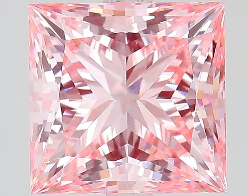 Loose Diamond - PRINCESS 3.8ct Fancy Vivid Pink VVS2: Loose Diamond - PRINCESS 3.8ct Fancy Vivid Pink VVS2 Source: This is a real non-mined Diamond that has been grown in a lab Shape: PRINCESS Carats: 3.8 Color: Fancy Vivid Pink Certification: IGI Video: