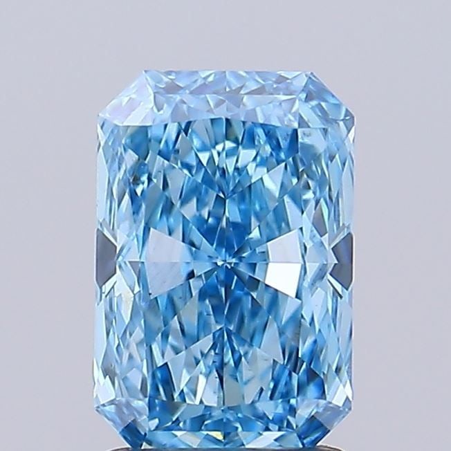 Loose Diamond - RADIANT 1.53ct Fancy Vivid Blue VS2: Loose Diamond - RADIANT 1.53ct Fancy Vivid Blue VS2 Source: This is a real non-mined Diamond that has been grown in a lab Shape: RADIANT Carats: 1.53 Color: Fancy Vivid Blue Certification: IGI Video: