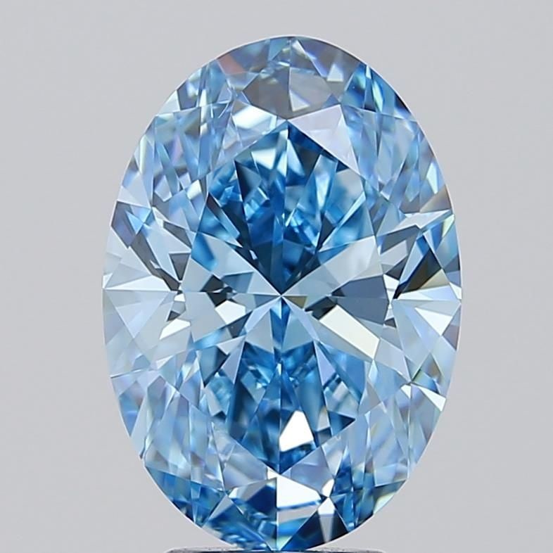 Loose Diamond - OVAL 4.02ct Fancy Vivid Blue VVS1: Loose Diamond - OVAL 4.02ct Fancy Vivid Blue VVS1 Source: This is a real non-mined Diamond that has been grown in a lab Shape: OVAL Carats: 4.02 Color: Fancy Vivid Blue Certification: IGI Video: