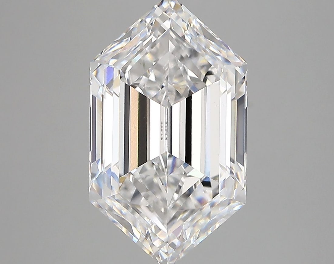 Loose Diamond - HEXAGONAL 4.65ct D VVS2: Loose Diamond - HEXAGONAL 4.65ct D VVS2 Source: This is a real non-mined Diamond that has been grown in a lab Shape: HEXAGONAL Carats: 4.65 Color: D Clarity: VVS2 Certification: IGI Video: