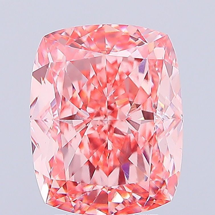Loose Diamond - CUSHION MODIFIED 5.08ct Fancy Vivid Pink VS1: Loose Diamond - CUSHION MODIFIED 5.08ct Fancy Vivid Pink VS1 Source: This is a real non-mined Diamond that has been grown in a lab Shape: CUSHION MODIFIED Carats: 5.08 Color: Fancy Vivid Pink Certific