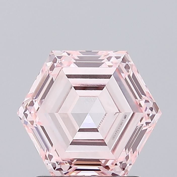 Loose Diamond - HEXAGONAL 1.84ct Fancy Intense Pink VS2: Loose Diamond - HEXAGONAL 1.84ct Fancy Intense Pink VS2 Source: This is a real non-mined Diamond that has been grown in a lab Shape: HEXAGONAL Carats: 1.84 Color: Fancy Intense Pink Certification: IGI