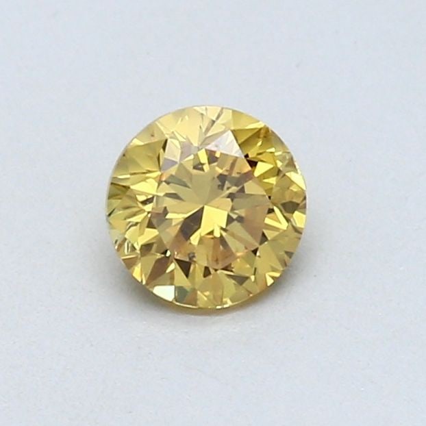 Loose Diamond - ROUND 0.43ct Fancy Vivid Orangey Yellow SI1: Loose Diamond - ROUND 0.43ct Fancy Vivid Orangey Yellow SI1 Source: Natural Shape: ROUND Carats: 0.43 Color: Fancy Vivid Orangey Yellow Certification: GIA Video: