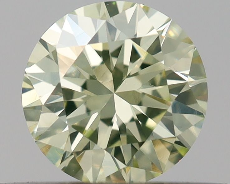 Loose Diamond - ROUND 0.31ct Light Green Yellow VS2: Loose Diamond - ROUND 0.31ct Light Green Yellow VS2 Source: Natural Shape: ROUND Carats: 0.31 Color: Light Green Yellow Certification: GIA Video: