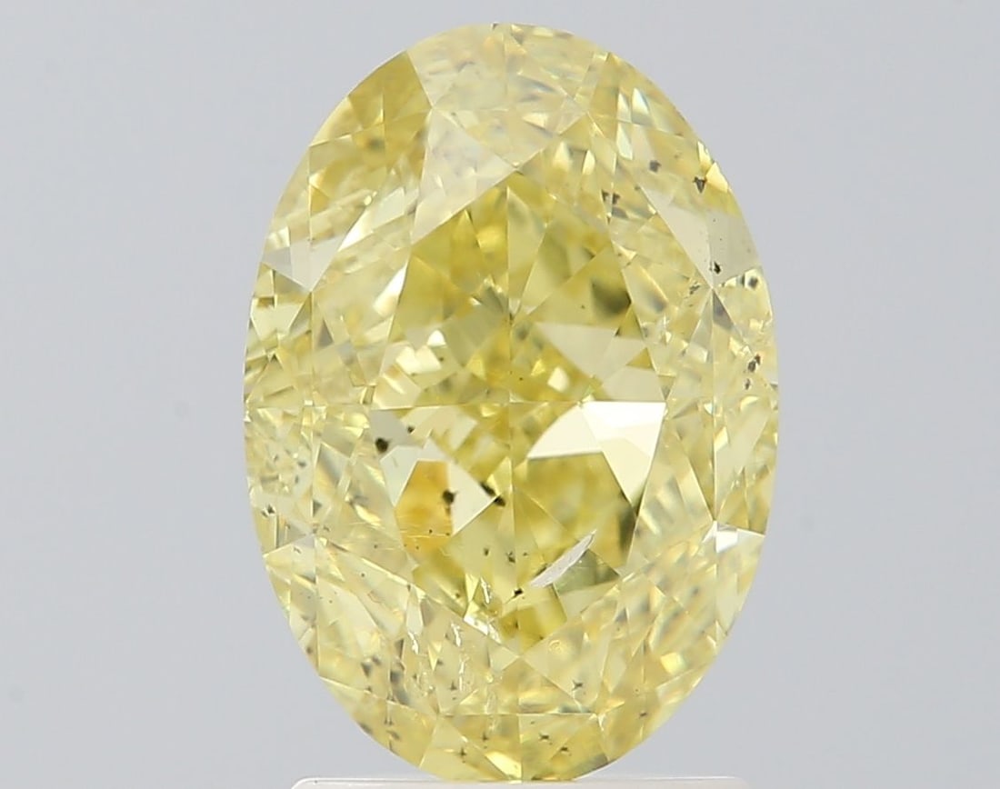 Loose Diamond - OVAL 2.58ct Fancy Intense Yellow SI2: Loose Diamond - OVAL 2.58ct Fancy Intense Yellow SI2 Source: Natural Shape: OVAL Carats: 2.58 Color: Fancy Intense Yellow Certification: GIA Video: